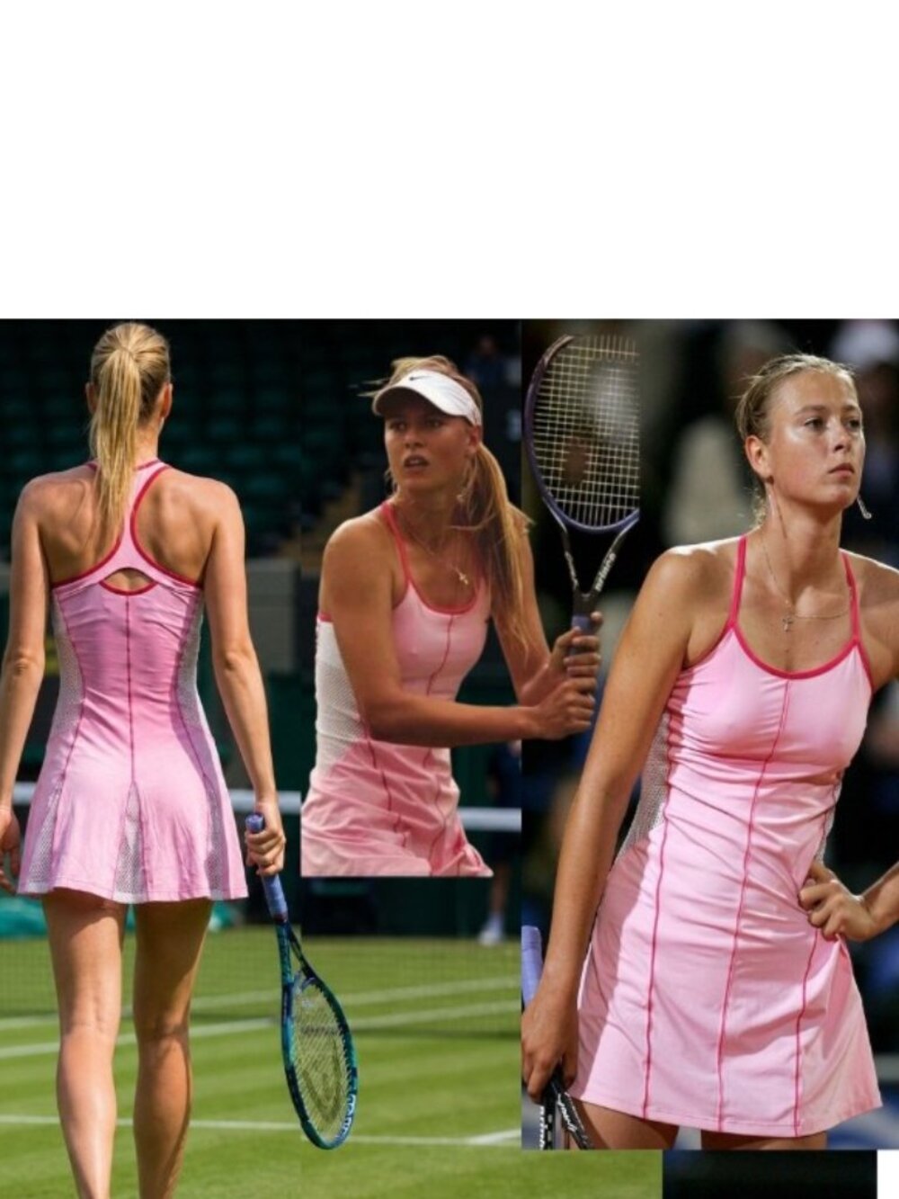 Nwt Nike Maria Sharapova Tennis Dress w/ Bra Pleated Skirt Pink White S Small